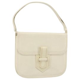 Borsa a Spalla in Pelle Bianca SAINT LAURENT Auth ka743