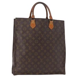 LOUIS VUITTON Monogram Sac Plat Handtasche M51140 LV Auth 155715
