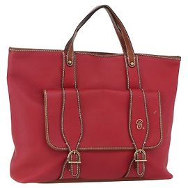 Chloé Chloe Tote Tasche aus Leder Rot Gold Authentisch 156874