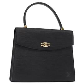 LOUIS VUITTON Bolso de Mano Epi Malesherbes Negro M52372 LV Auth 155684