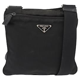 Borsa a Spalla PRADA Nylon Nero Argento Autentica ka765