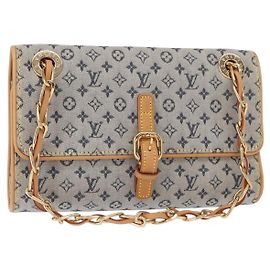 LOUIS VUITTON Monogram Mini Camille Chain Shoulder Bag Blue M92002 Auth 154228SM