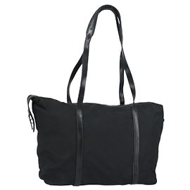 Borsa Tote Prada in nylon nero argento autentica 151531