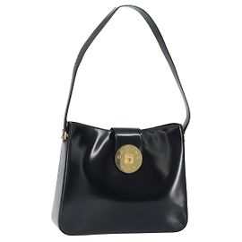 Céline Borsa a Spalla CELINE Smalto Nero Oro Auth ep12376