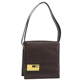 Borsa a Spalla in Pelle Marrone Oro GUCCI 001 1274 1874 Auth am9820