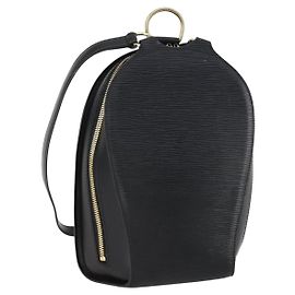 LOUIS VUITTON Zaino Epi Mabillon Nero M52232 LV Auth ar13785