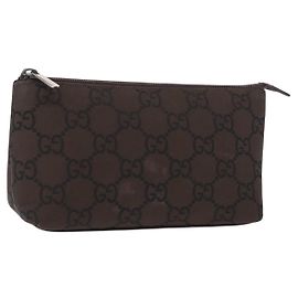Bolso GG Canvas Gucci Marrón Auth ep12370