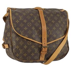 LOUIS VUITTON Borsa a Spalla Monogram Saumur 35 M42254 LV Auth 155167