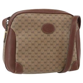 Gucci Borsa a Spalla Micro GG Supreme PVC Beige Oro 001 406 0790 Auth 157157