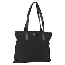 Borsa Tote Prada in nylon nero argento autentica 151579