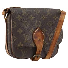 LOUIS VUITTON Borsa a Spalla Monogram Cartouchiere PM M51254 LV Auth 153203