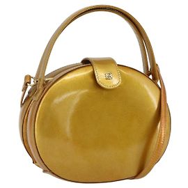 Borsa LOEWE in pelle lucida 2 in 1 oro Auth ka527