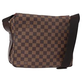 LOUIS VUITTON Borsa a Spalla Naviglio Damier Ebene N45255 LV Auth 153512