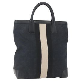 Borsa a mano GG Canvas Gucci Nera Argento 002 1093 3444 Auth 156921