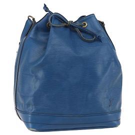 LOUIS VUITTON Borsa a Spalla Epi Noe Blu Toledo M44005 LV Auth 153645