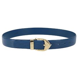 CINTURA CLASSICA EPI LOUIS VUITTON 32,7"" BLU LV Auth th6547