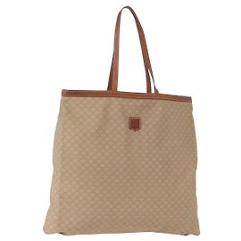 Céline Borsa Tote in Tela Macadam PVC Beige Auth 151976