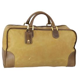 Borsa a mano LOEWE Anagram Amazonas in pelle Beige Gold Auth 151947