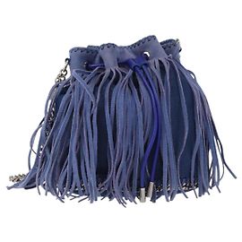 Autre Marque Borsa Falabella Chain di Stella McCartney in poliestere blu argento 410875 Auth 150814