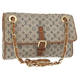 LOUIS VUITTON Borsa a Spalla Mini Camille con Catena Monogramma Blu M92002 Auth 153870