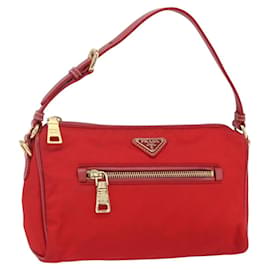 PRADA Borsa a Spalla in Nylon Rossa Oro Auth 154700V