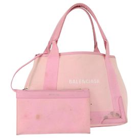 Balenciaga Borsa a mano Cabas S in tela rosa Auth BA7091