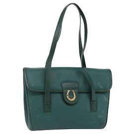 Borsa a Spalla in Pelle Gucci Verde Oro 001 115 1199 Auth 147490