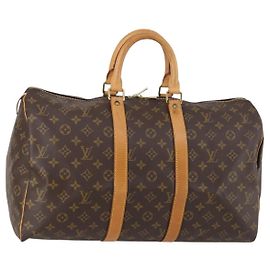 LOUIS VUITTON Monogram Keepall 45 Boston Tasche M41428 LV Auth 141796