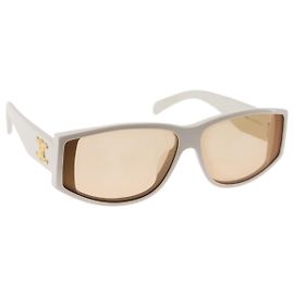 Céline Occhiali da sole CELINE Triomphe in plastica bianchi CL40227U Auth 146039