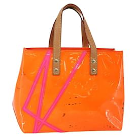 LOUIS VUITTON Borsa Reade PM Monogram Vernis Fluo Rosa Arancio M91903 Auth 143574 - Louis Vuitton