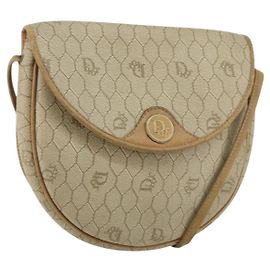 Borsa a Spalla in Tela Honeycomb PVC Beige Auth 144185 Christian Dior
