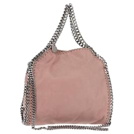 Borsa a spalla Stella McCartney Chain Fabera in suede rosa argento autentica BA5956 - Autre Marque