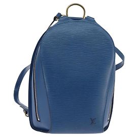 LOUIS VUITTON Zaino Epi Mabillon Blu M52235 LV Auth 141956