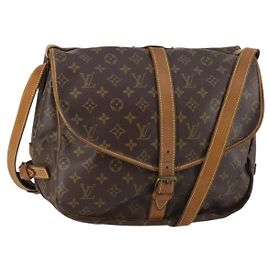 LOUIS VUITTON Borsa a Spalla Monogram Saumur 35 M42254 LV Auth gh978