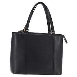 Bolsa de mão em couro preto e prata autêntica BURBERRY am9355