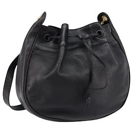 Autre Marque Borsa a Spalla in Pelle Nera e Oro Auth bs29943 di BOTTEGA VENETA