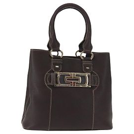 Bulgari Borsa a mano in pelle marrone Auth BA6908 di BVLGARI