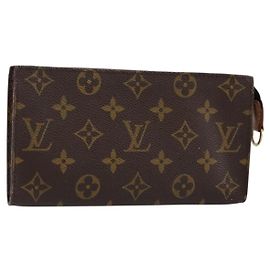 LOUIS VUITTON Monogramma Secchiello GM Pochette Accessorio LV Auth hk3153