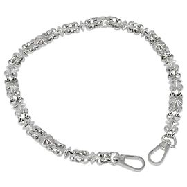 LOUIS VUITTON Cintura a Spalla in Catena Metallo 23,2"" Argento LV Auth 150646