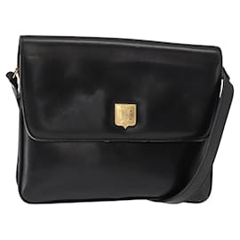 Céline Borsa a Spalla CELINE in Pelle Nera Oro Auth 149543