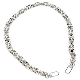 LOUIS VUITTON Ketten-Schultergurt Metall 25,6"" Silber LV Auth 150643M - Louis Vuitton