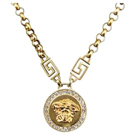 COLAR Medusa VERSACE em metal dourado Auth bs30845 - Versace
