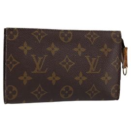 LOUIS VUITTON Pochette Monogram Bucket PM Accessorio LV Auth 148125