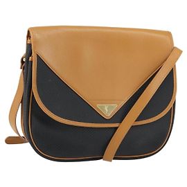 Saint Laurent Borsa a Spalla in Pelle Beige Oro Auth yk19534