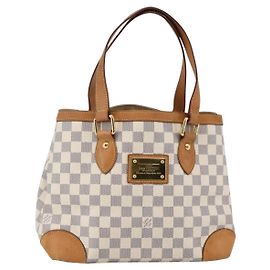 LOUIS VUITTON Tote Bag Hampstead PM Damier Azur N51207 LV Auth BA6345
