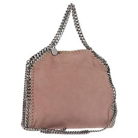 Autre Marque Bolso de Hombro Stella MacCartney Chain Fabera de Ante Rosa Plata Auth BA6012