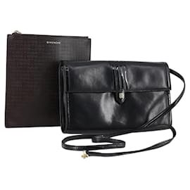 Bolso de Hombro GIVENCHY de Cuero 2Set Negro Auth SW1560 - Givenchy