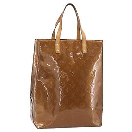 LOUIS VUITTON Monogram Vernis Reade MM Borsa a Mano Bronzo M91143 LV Auth ep12070