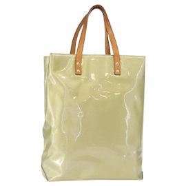LOUIS VUITTON Bolso de mano Monogram Vernis Reade MM Gris M91142 LV Auth 154344
