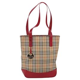Autre Marque Borsa Tote Nova Check in tela beige e oro Auth 149150 di Burberrys
